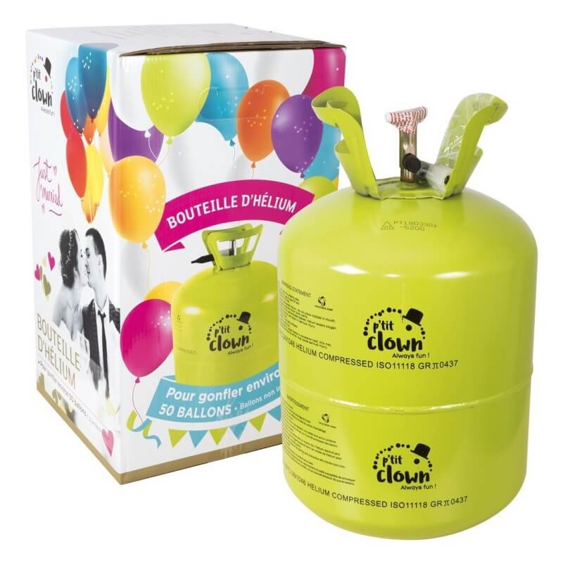 Bouteille d’Hélium Jetable 0,4 m³ – Capacité 50 Ballons - 42850 - Ballons latex