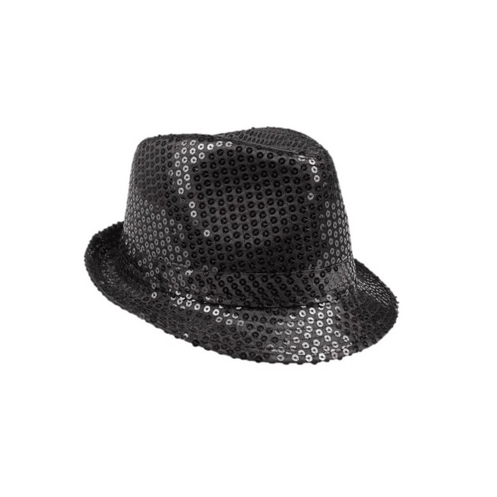 Chapeau Borsalino à Sequins Noir – Élégant & Festif - 36777 - Chapeaux