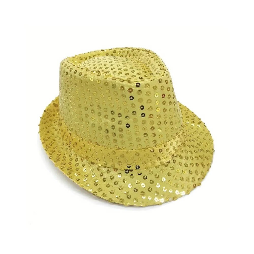 Chapeau Borsalino à Sequins Or – Élégant & Brillant - 36775 - Chapeaux