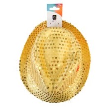 Chapeau Borsalino à Sequins Or – Élégant & Brillant - 36775 - Chapeaux