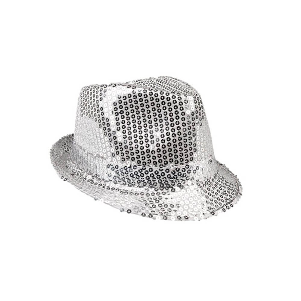 Chapeau Borsalino à Sequins Argent – Chic & Festif - 36776 - Chapeaux