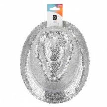 Chapeau Borsalino à Sequins Argent – Chic & Festif - 36776 - Chapeaux