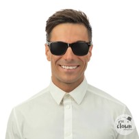 Lunettes Noires Style Blues Brothers pas cher | Fiesta Factory