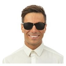 Lunettes Noires Style Blues Brothers pas cher | Fiesta Factory