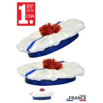 Béret Marin Blanc Pas Cher en Crêpon et Carton | Fiesta Factory