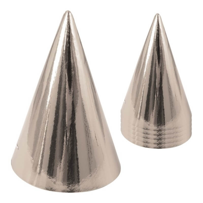 Chapeau pointu argent Lot de 6 - 21800 - Cotillons