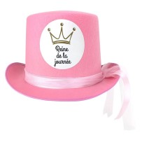 Chapeau Rose Reine de la Journée Pas Cher | Accessoire Anniversaire | Fiesta Factory
