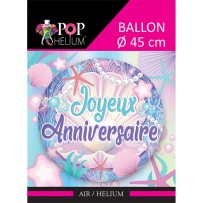 Ballon Joyeux Anniversaire Coquillages 45 cm pas cher – Fiesta Factory à petit prix