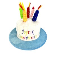 Chapeau Joyeux Anniversaire Bougies 32 cm Pas Cher | Fiesta Factory