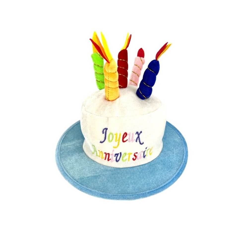 Chapeau Joyeux Anniversaire avec Bougies – Ø 32 cm - 11902 - Chapeaux