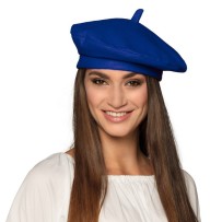 Béret Bleu Feutrine Pas Cher | Accessoire Déguisement | Fiesta Factory