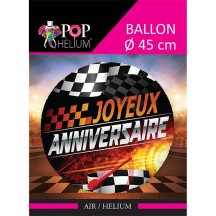 Ballon Joyeux Anniversaire Circuit 45 cm pas cher – Fiesta Factory à petit prix