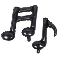 10 Ballons Notes de Musique 40 cm Foil Noir | Fiesta Factory