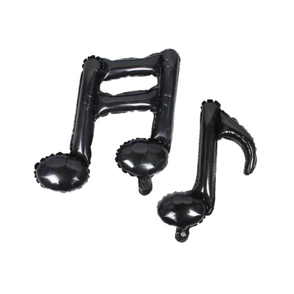 10 Ballons Notes de Musique 40 cm Foil Noir - 35111 - Ballons aluminium