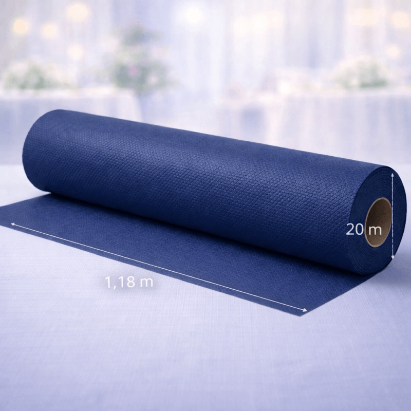 Nappe Papier Gaufré Marine 20 x 1,18 m - 147016 - Nappes gaufrées