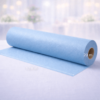 Nappe Papier Gaufré Bleu Ciel 20 x 1,18 m - 147110 - Nappes gaufrées