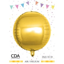 Ballon Sphère 3D Or 45 cm Foil Pas Cher | Fiesta Factory