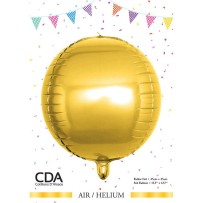 Ballon Sphère 3D Or 45 cm Foil Pas Cher | Fiesta Factory