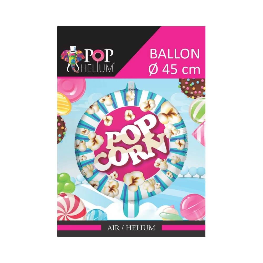 Ballon Foil 45 cm Pop Corn - 36500-34 - Ballons aluminium