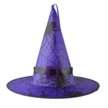 Chapeau sorcière WEB LED 3 fonctions 4 coloris assortis - 27745 - Chapeaux