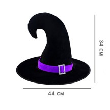 Chapeau Sorcière MITSY Adulte 44x34 cm 4 Coloris Assortis Pas Cher | Fiesta Factory