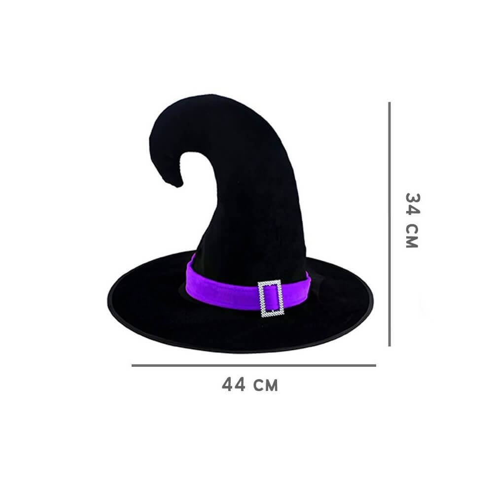 Chapeau Sorcière MITSY Adulte 44x34 cm 4 Coloris Assortis Pas Cher | Fiesta Factory