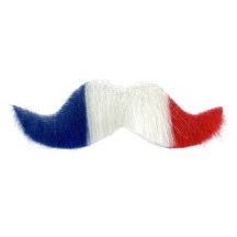Moustache France Bleu Blanc Rouge 9,5 cm Pas Cher | Fiesta Factory