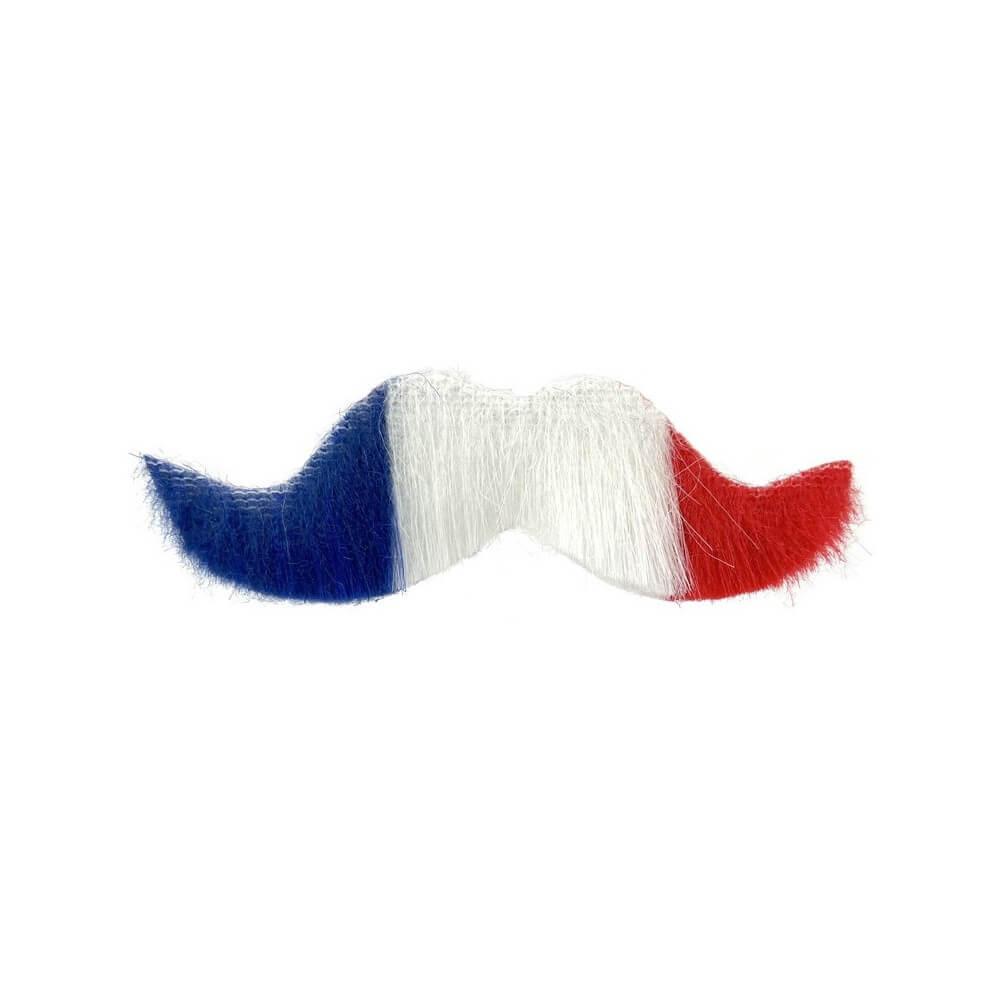 Moustache France Bleu Blanc Rouge 9,5 cm Pas Cher | Fiesta Factory