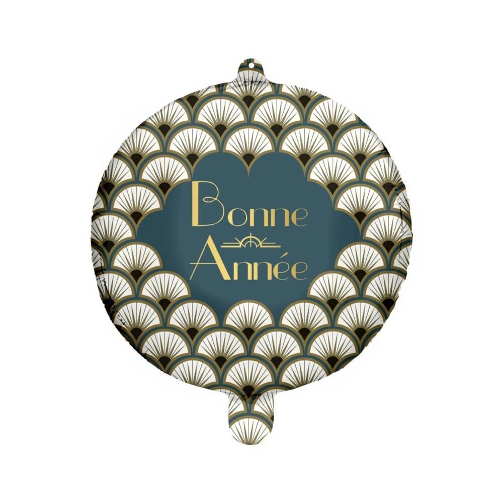 Ballon Foil 45 cm Flapper Bonne Année Bleu - 36500-39 - Ballons aluminium