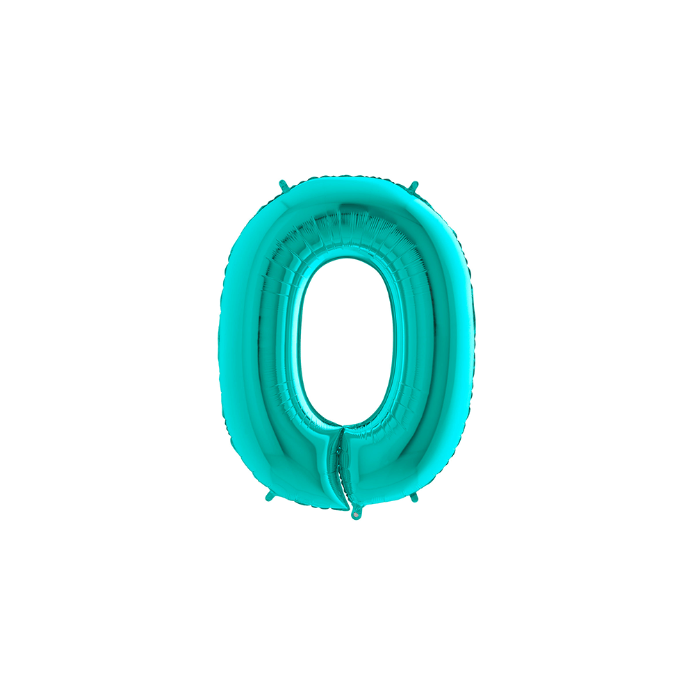 Ballon Chiffre 0 Tiffany 40" 1m Aluminium | Déclinaison 0 à 9 | Fiesta Factory à petit prix