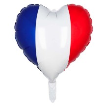 Ballon Cœur France 40 x 45 cm pas cher – Fiesta Factory à petit prix