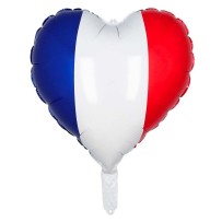 Ballon Cœur France 40 x 45 cm pas cher – Fiesta Factory à petit prix