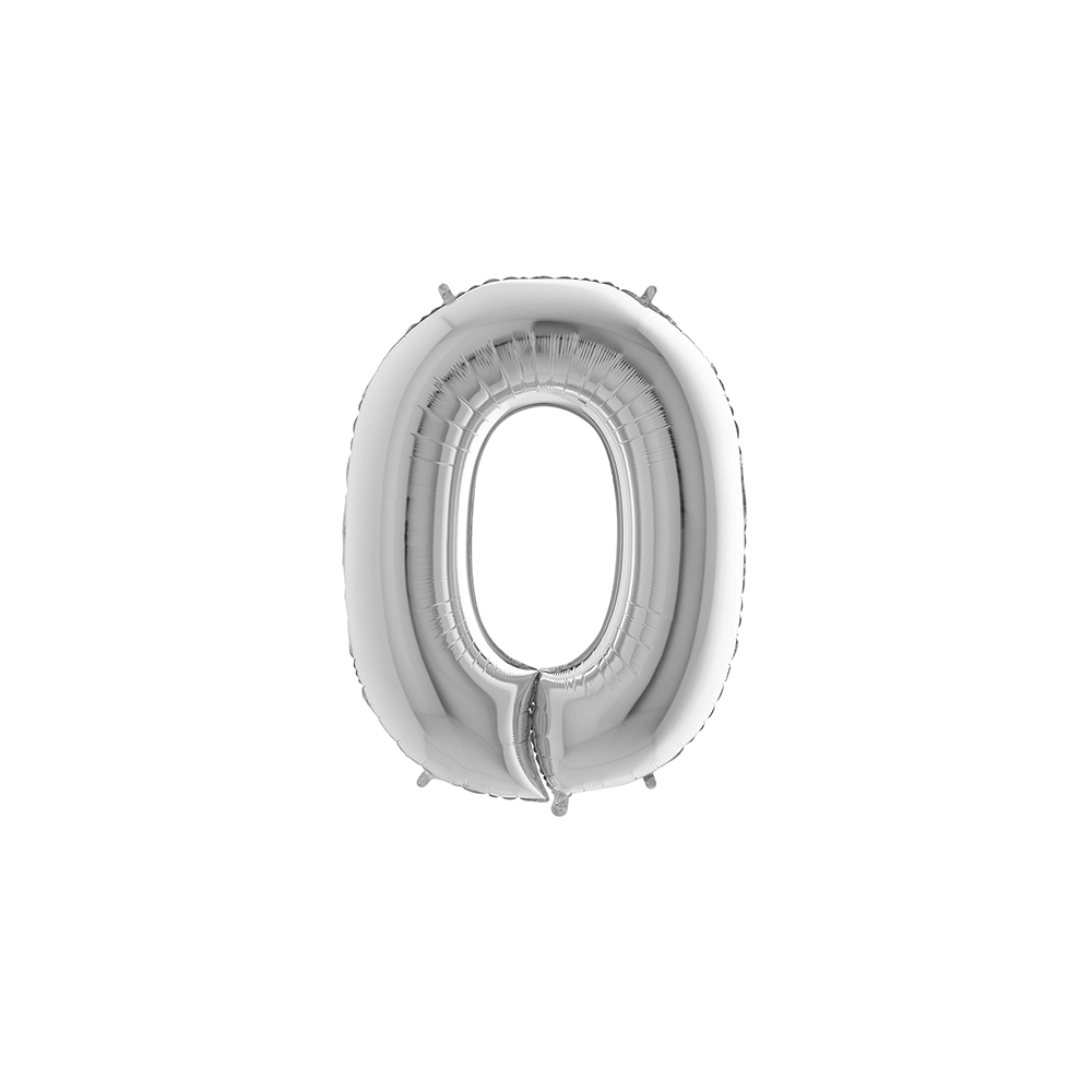 Ballon Aluminium Chiffre Argent 1M de 0 à 9 - Arge401 - Ballons aluminium