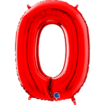 Ballon Aluminium Chiffre Rouge 1M 40 pouces 0 à 9 | Fiesta Factory à petit prix