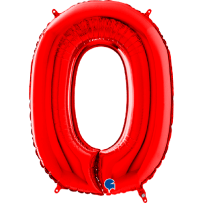Ballon Aluminium Chiffre Rouge 1M 40 pouces 0 à 9 | Fiesta Factory à petit prix