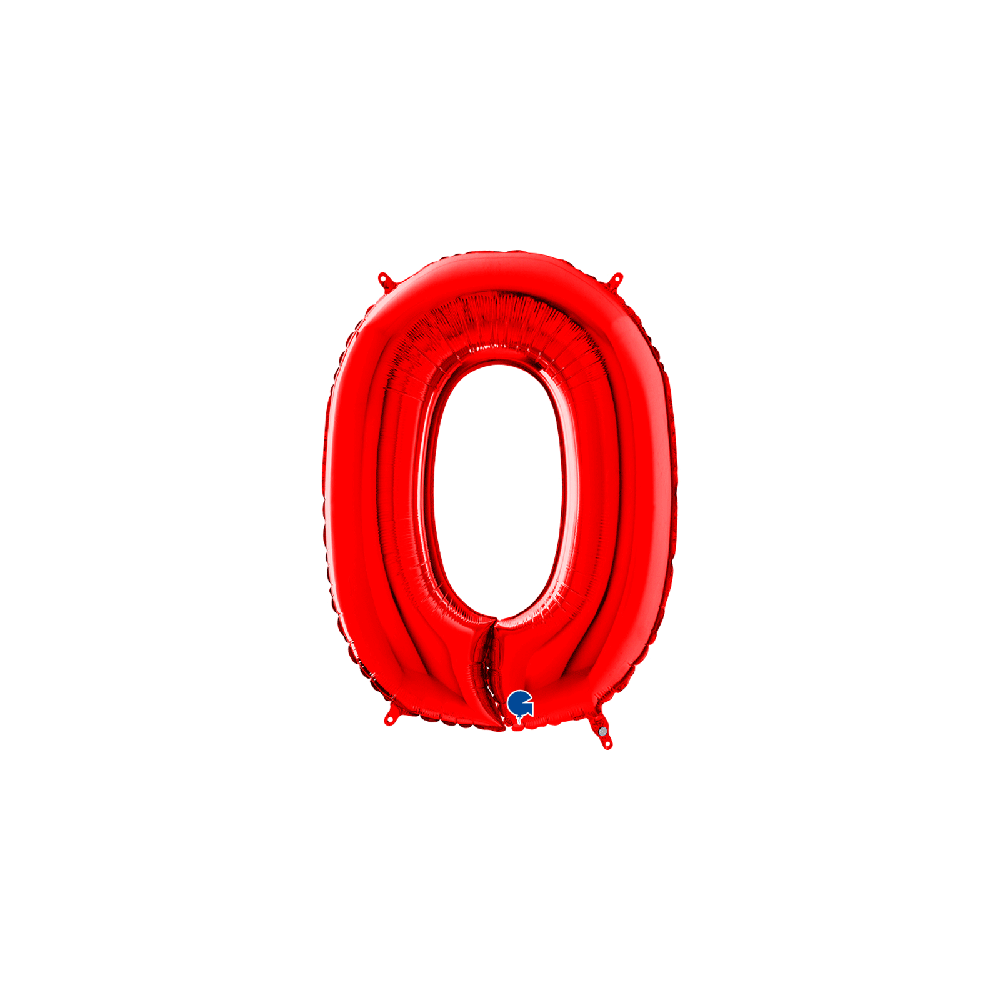 Ballon Aluminium Chiffre Rouge 1M 40 pouces 0 à 9 | Fiesta Factory à petit prix