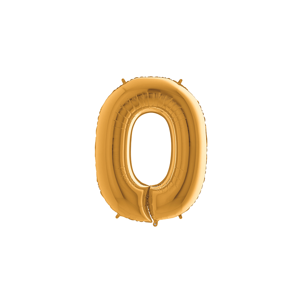 Ballon Aluminium Chiffre Or 1M 40 pouces 0 à 9 | Fiesta Factory à petit prix