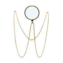 Monocle avec Chaîne en Métal Or Pas Cher | Accessoire Déguisement | Fiesta Factory