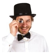 Monocle avec Chaîne en Métal – Or - 21077 - Lunettes fantaisie