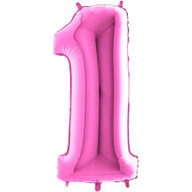 Ballon Aluminium Chiffre Fuchsia 1M de 0 à 9 - Fus401 - Ballons aluminium