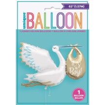 Ballon Cigogne "C’est un garçon" 157 cm XL pas cher – Fiesta Factory à petit prix