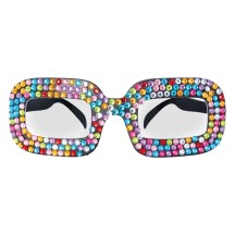 Lunettes Fantaisie à Strass Multicolore Pas Cher | Fiesta Factory