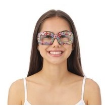 Lunettes Fantaisie à Strass – Multicolore - 21083 - Lunettes fantaisie