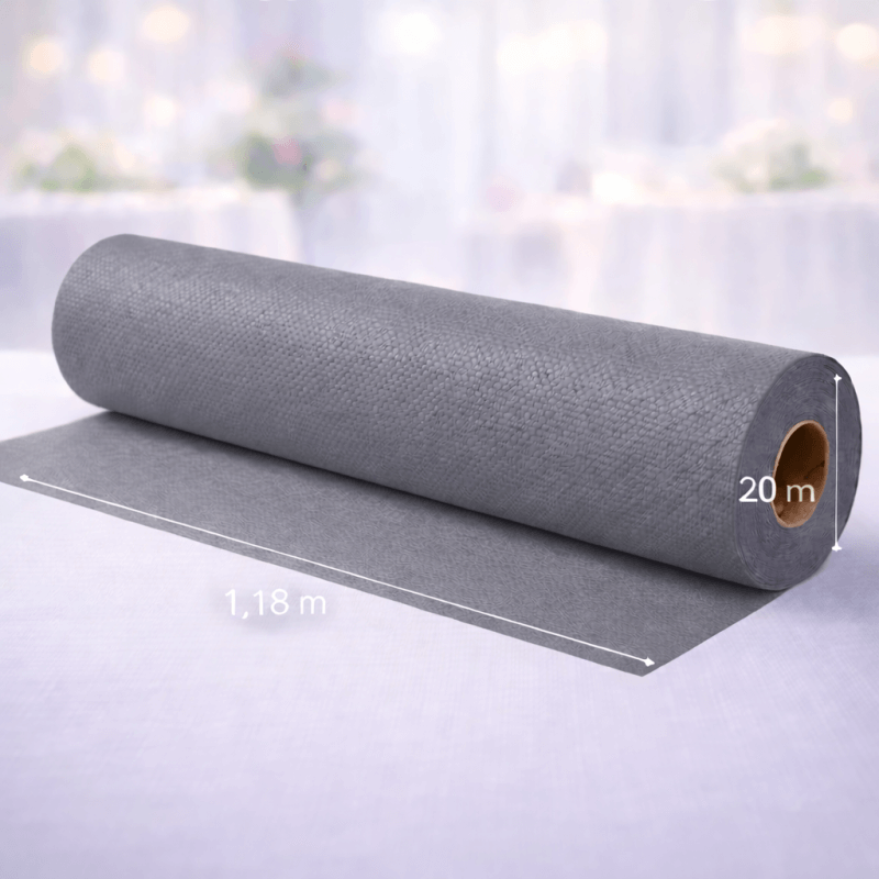 Nappe en rouleau papier gaufré acier 20 x 1,18 m - 147013 - Nappes gaufrées