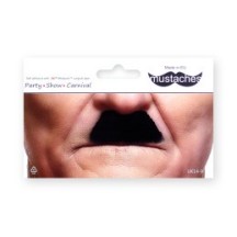 Moustache Chaplin Noire – Accessoire Déguisement - 26402A - Barbes et moustaches