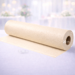Nappe en rouleau papier gaufré ivoire 20 x 1,18 m - 147021 - Nappes gaufrées