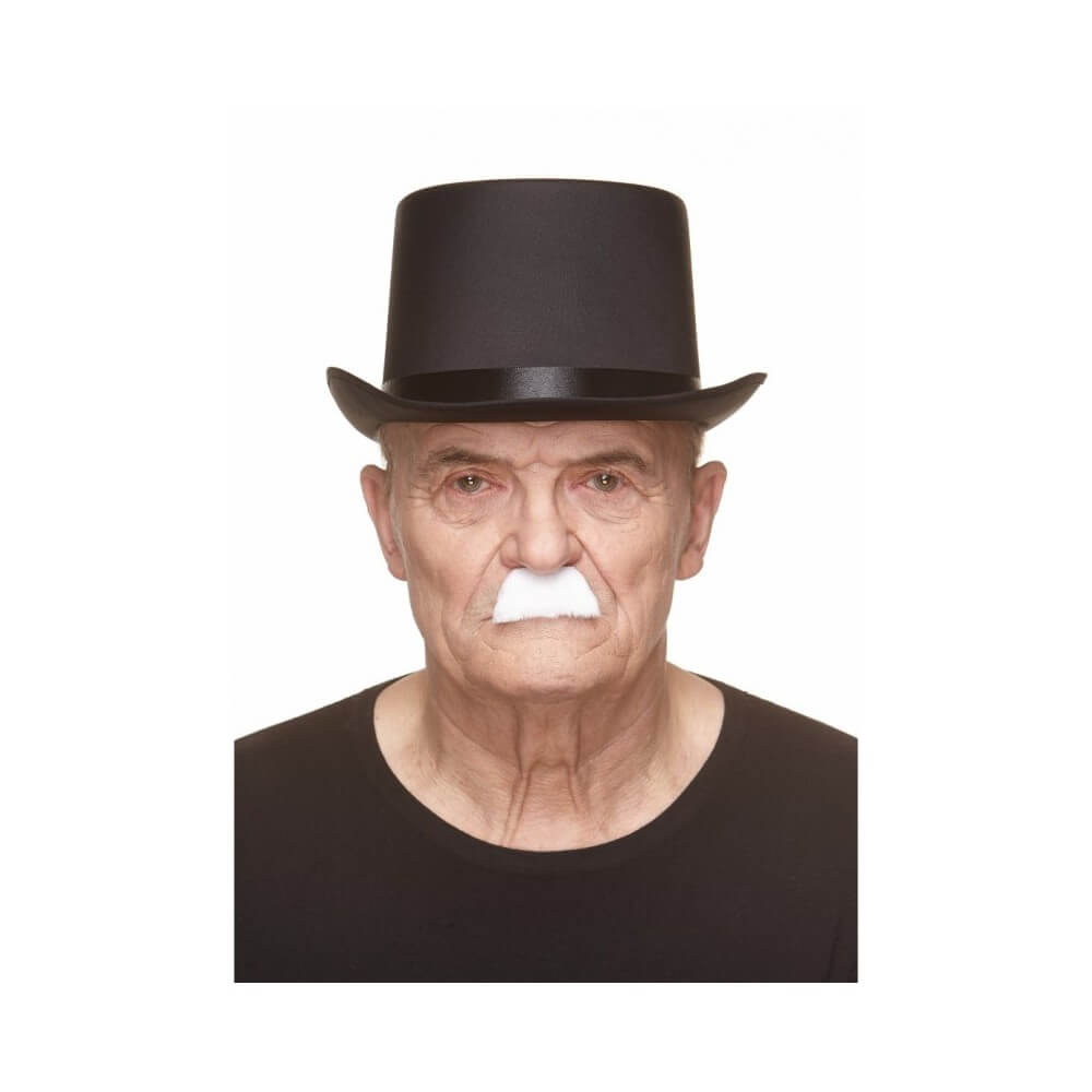 Moustache Chaplin Blanche – Accessoire Déguisement - 26402SC - Barbes et moustaches