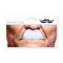 Moustache Chaplin Blanche – Accessoire Déguisement - 26402SC - Barbes et moustaches