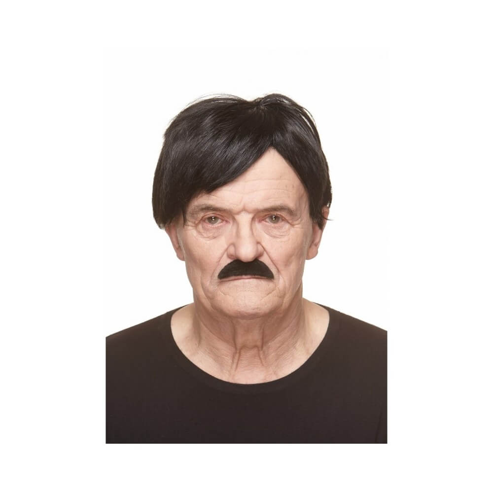 Moustache Américaine Noire – Accessoire Déguisement - 26404A - Barbes et moustaches