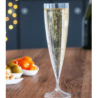 Flûtes à champagne transparentes 13,5 cl réutilisables – Lot de 6 pièces - 142600 - Verres à Pied & Coupes